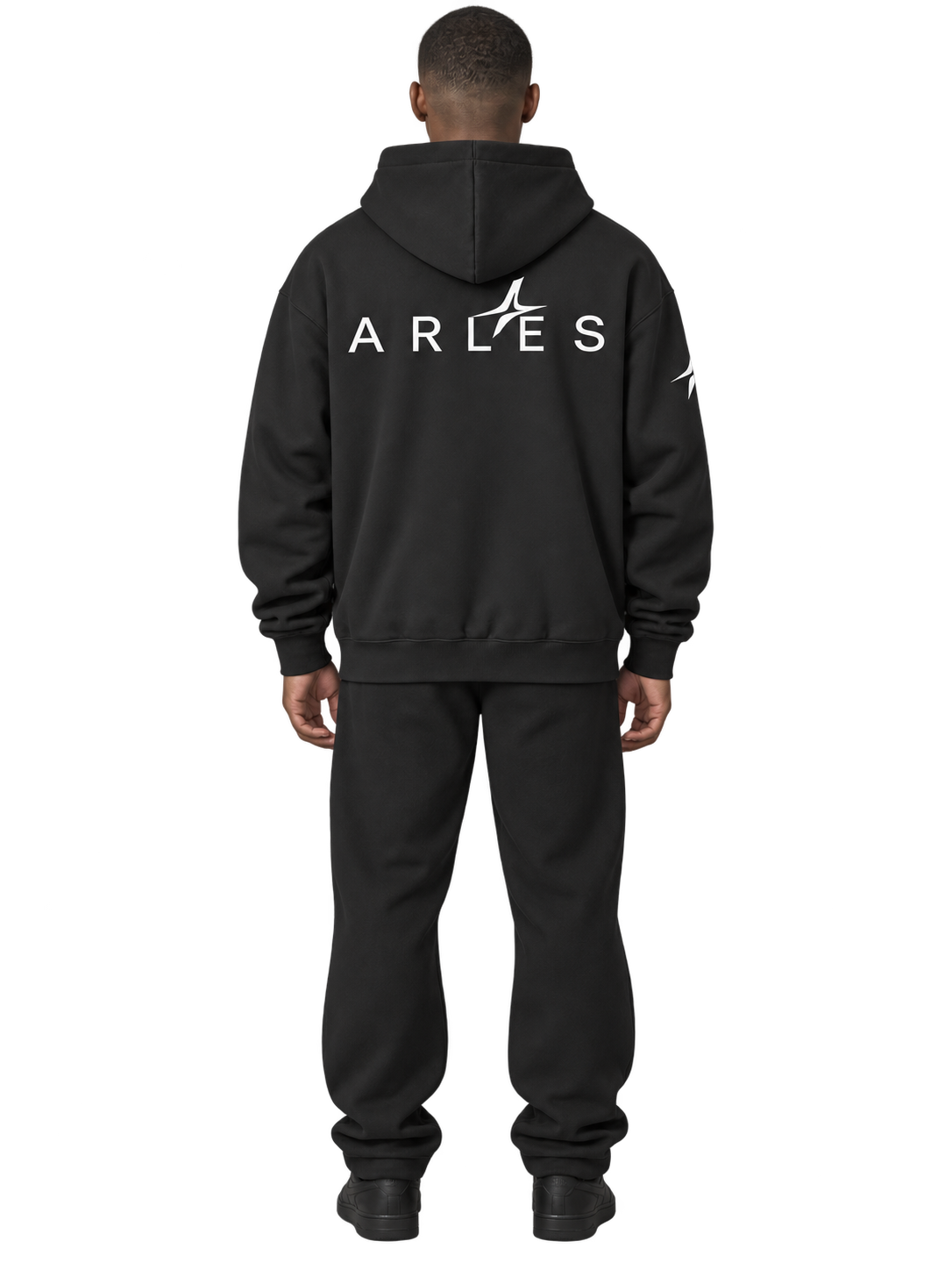 Clean Fit Hoodie — worn, back