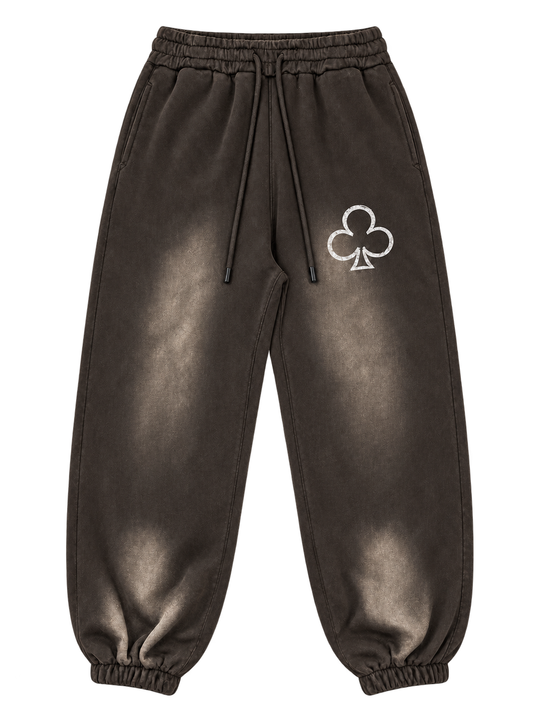 Sun-Faded Club Joggers in Brown — front, club on the thigh #color-brown