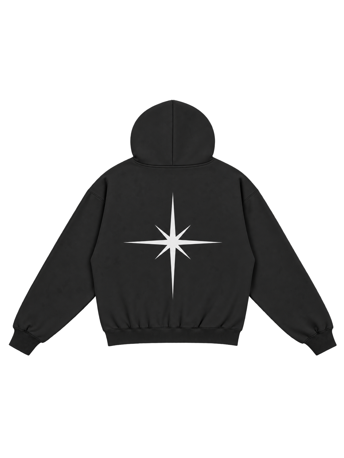 Double Zip Hoodie — back, sparkle star