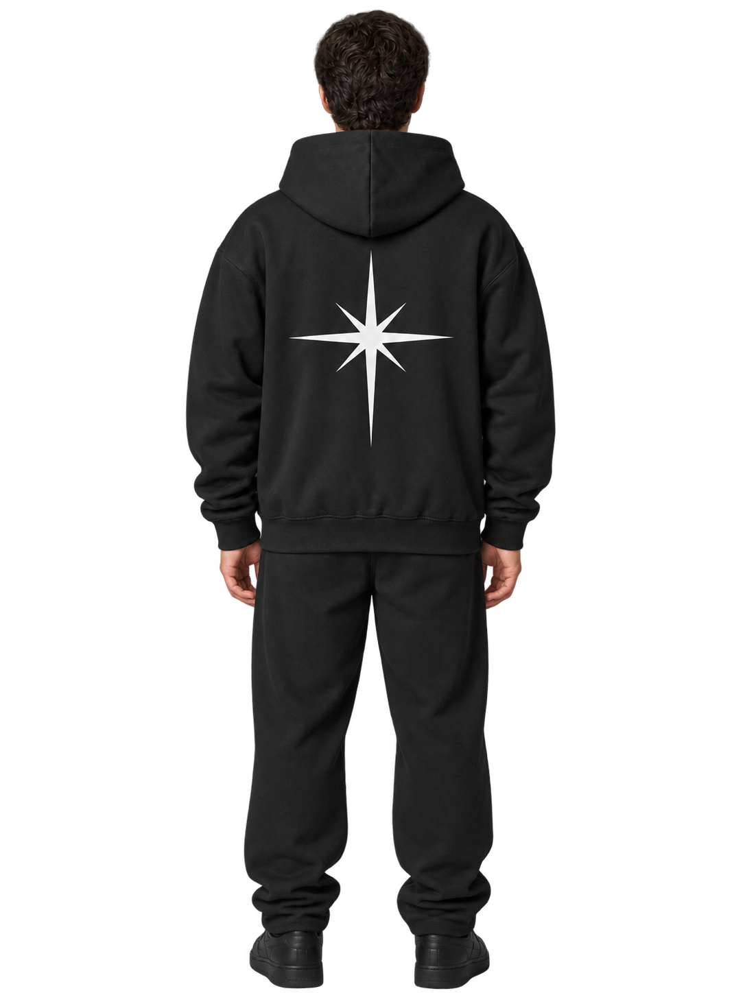Double Zip Hoodie — worn, back
