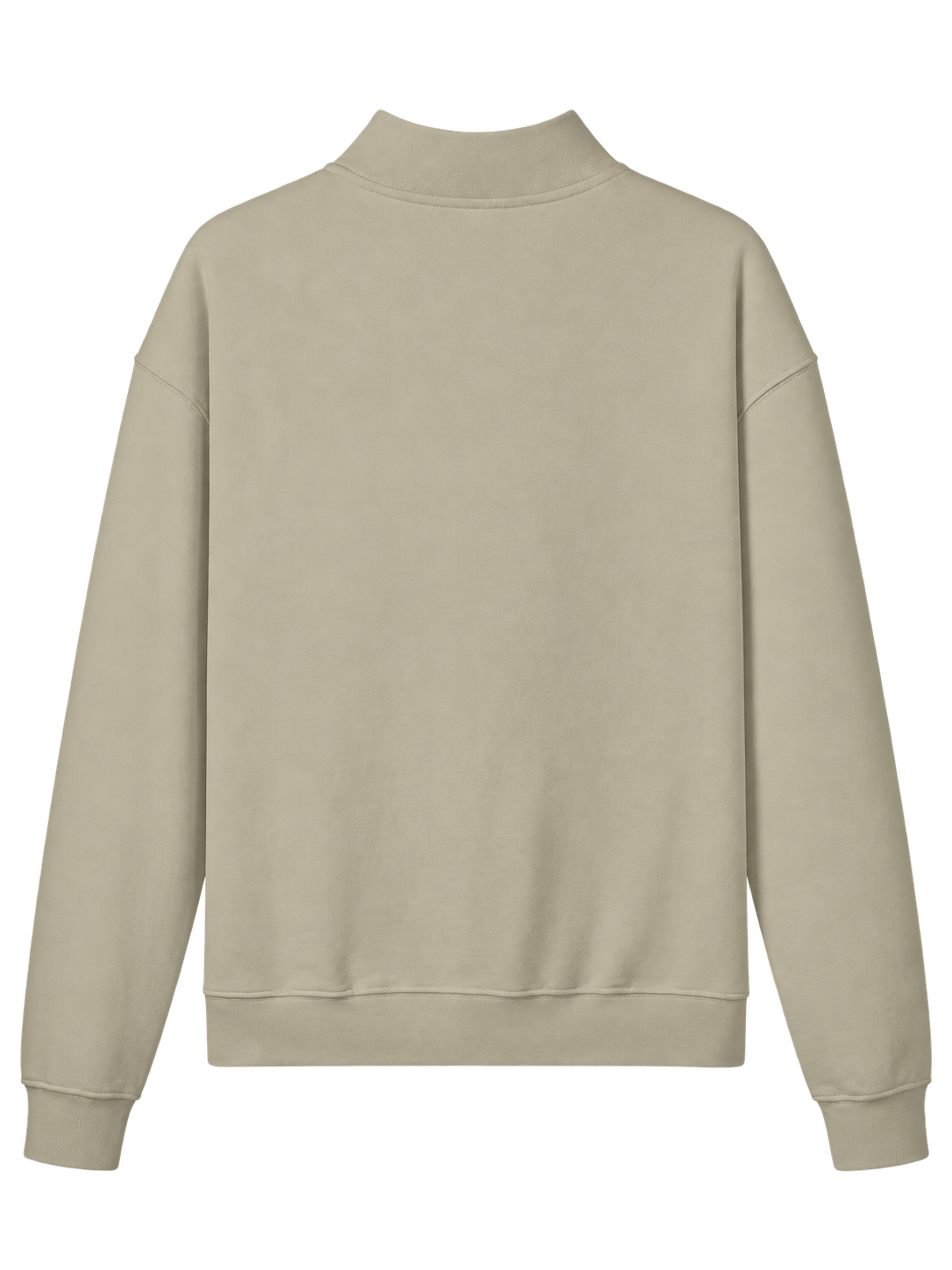 Half-Zip Stand Collar Sweatshirt in Camel — back #color-camel