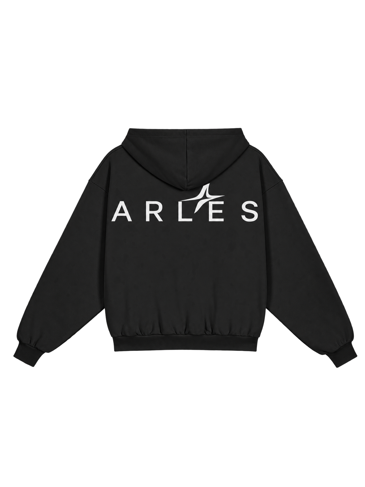 Premium Heavyweight Hoodie — back, ARLES wordmark