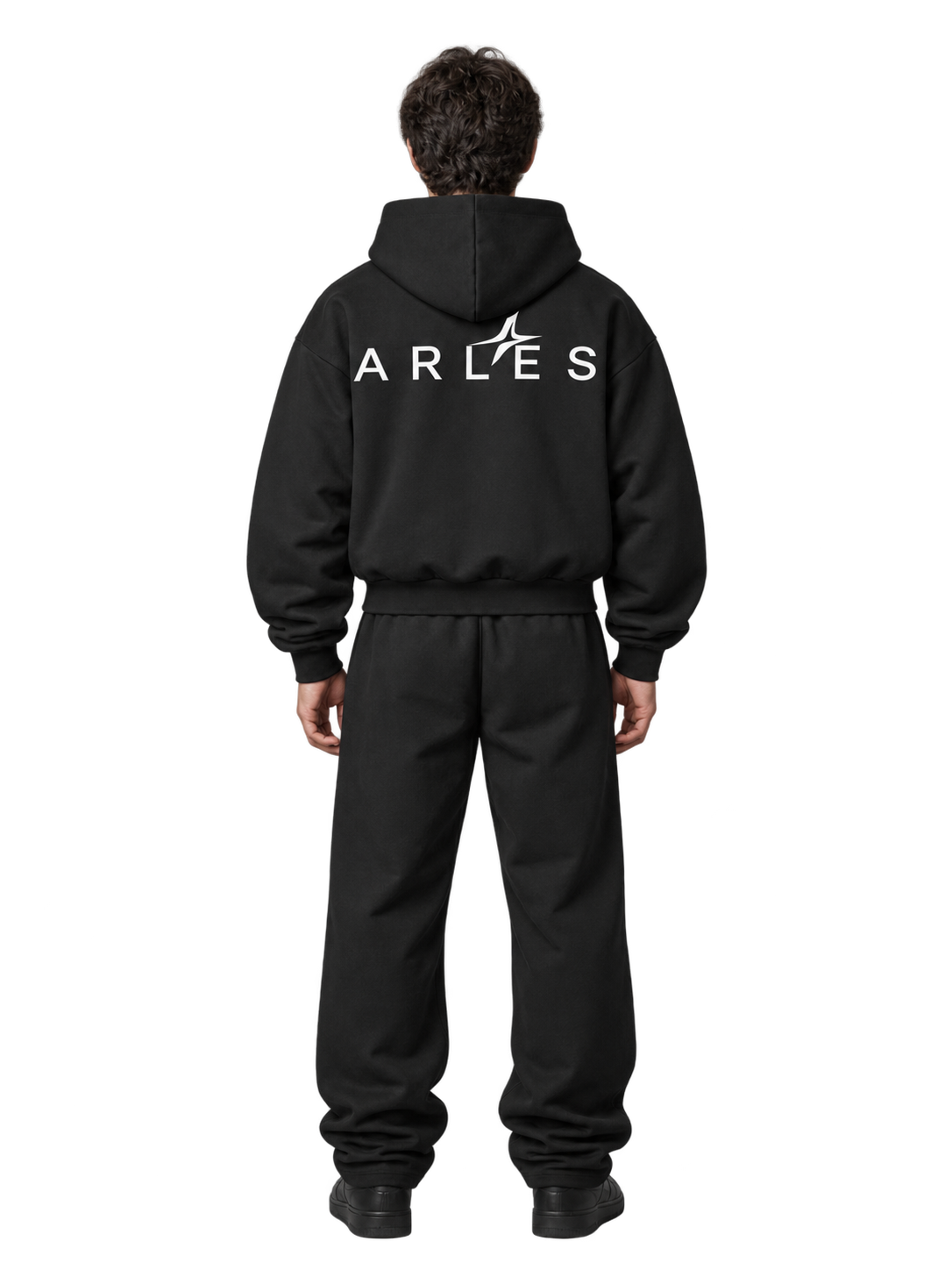 Premium Heavyweight Hoodie — worn, back