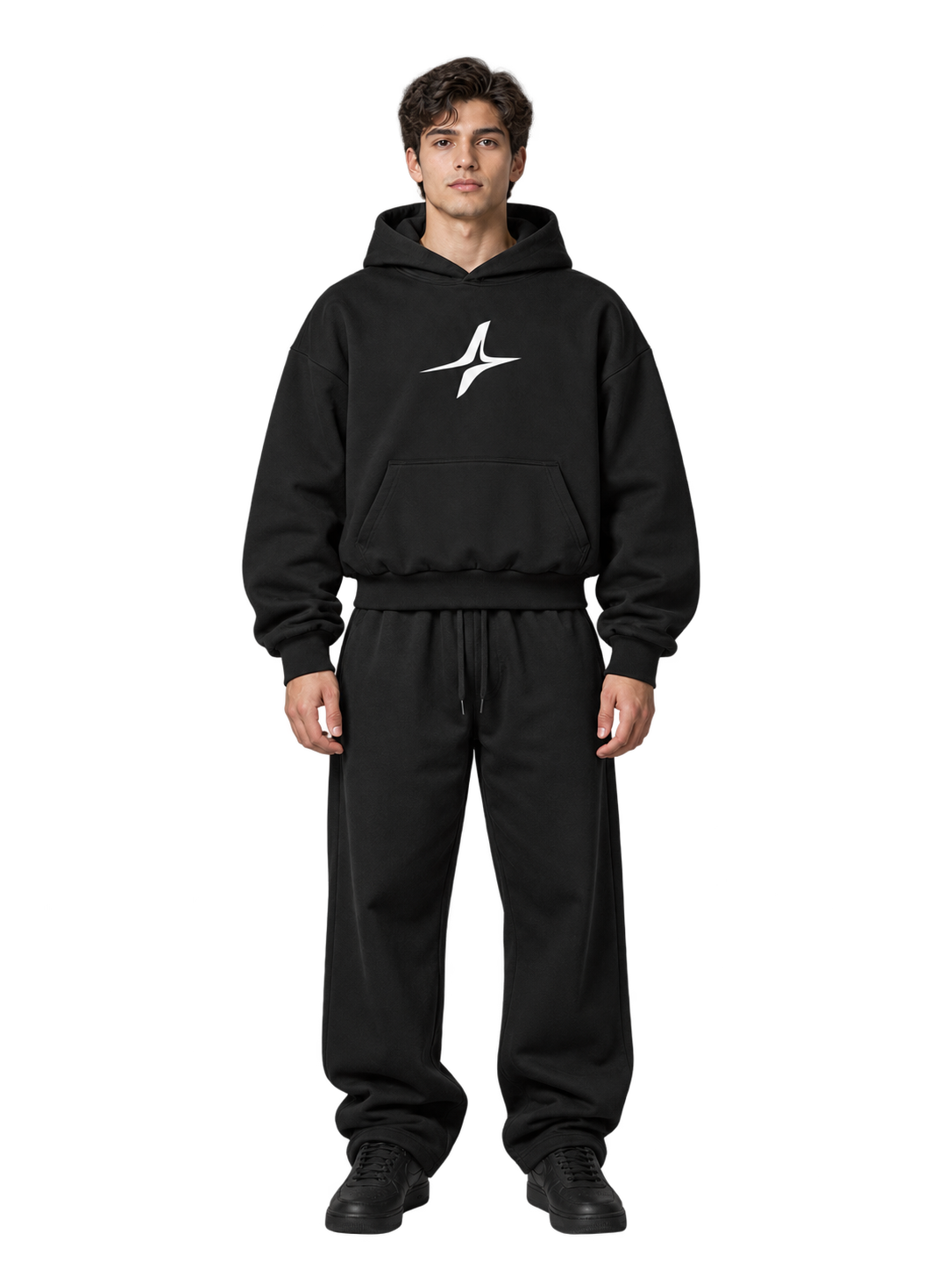 Premium Heavyweight Hoodie — worn, front