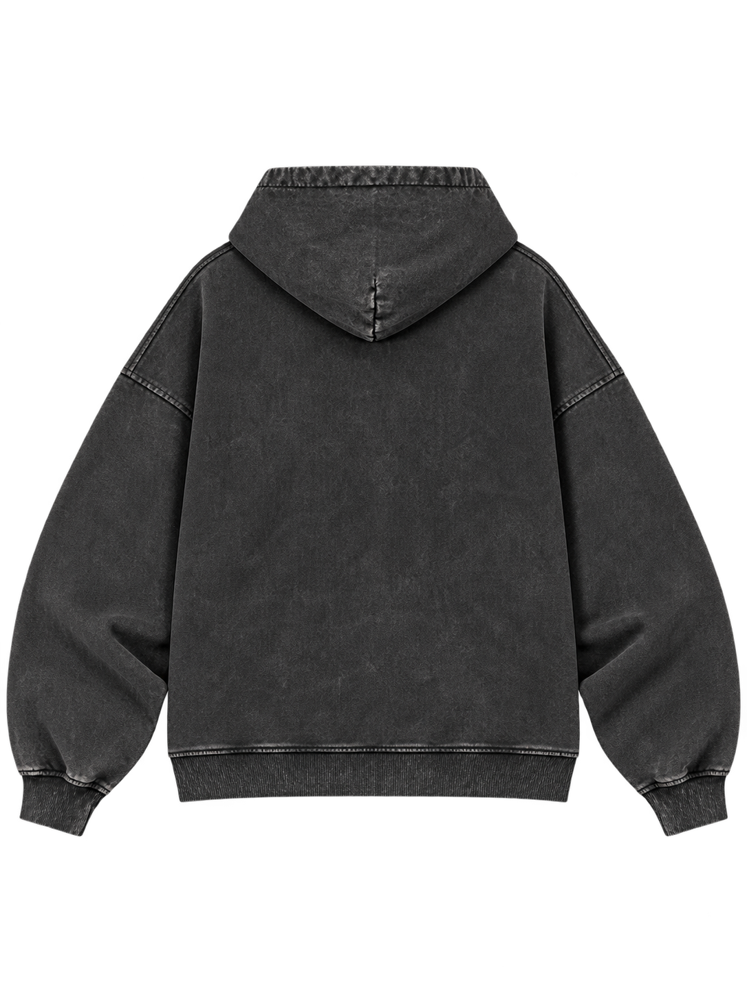 Faded Star Zip Hoodie in Faded Black — back #color-faded-black